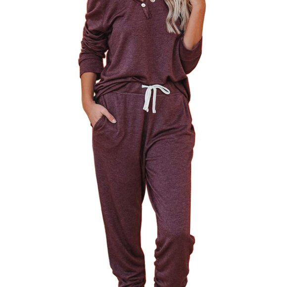 Other - Oversized Loungewear Set Comfy Chic Relaxed Fit Two Piece Pajamas Joggers